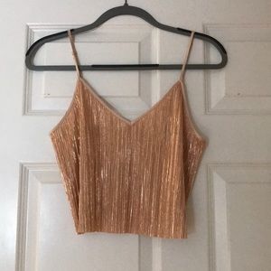 NWT Metallic crop top